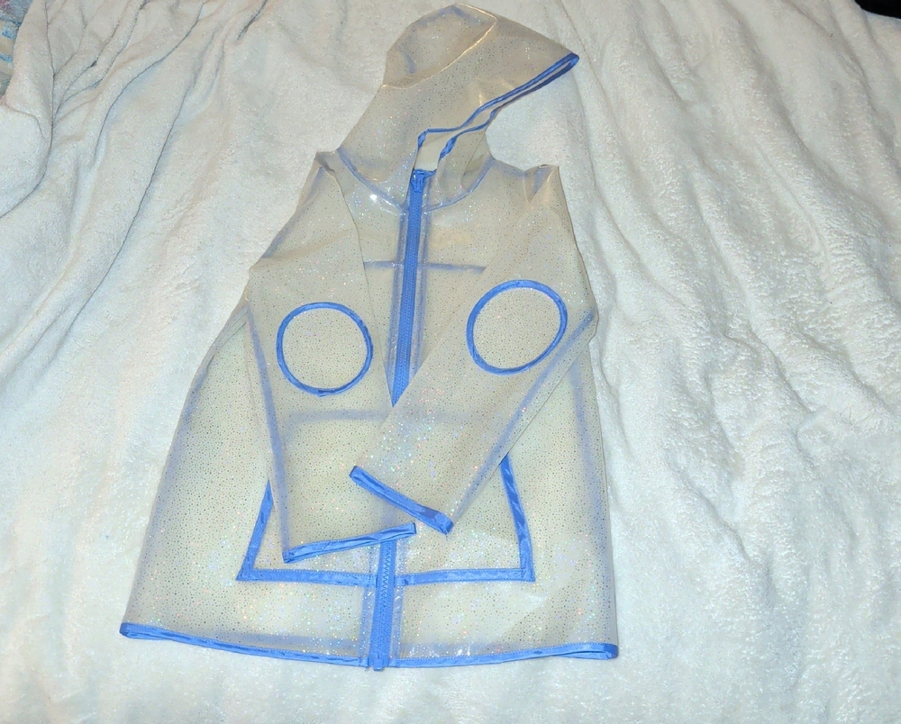 Cat & Jack Clear Raincoat with Blue Trim